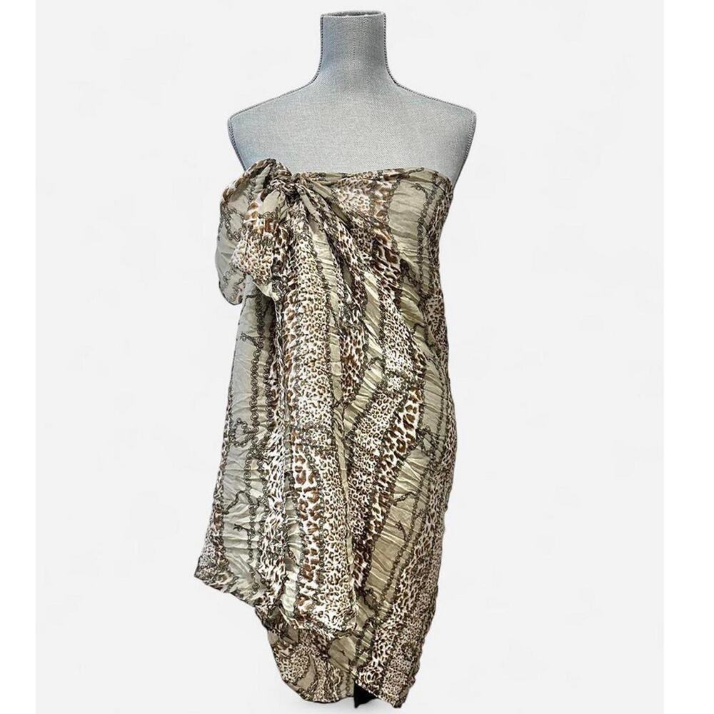 Leopard animal print sarong Swim Cover up Resortwear